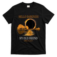 Hello Darkness My Old Friend Funny Total Solar Eclipse 2024 T-Shirt