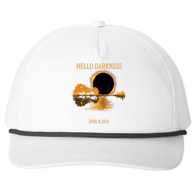 Hello Darkness My Old Friend Funny Total Solar Eclipse 2024 Snapback Five-Panel Rope Hat