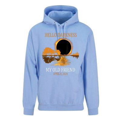 Hello Darkness My Old Friend Funny Total Solar Eclipse 2024 Unisex Surf Hoodie