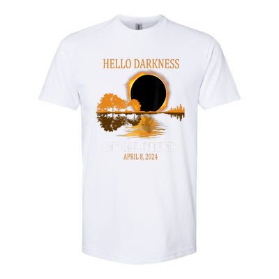 Hello Darkness My Old Friend Funny Total Solar Eclipse 2024 Softstyle® CVC T-Shirt