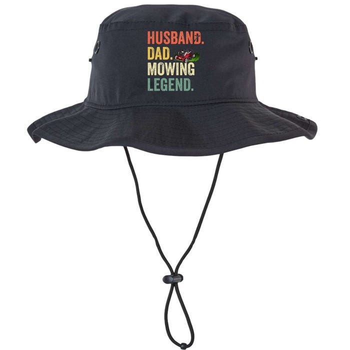 Husband Dad Mowing Legend Lawn Care Gardener Father Funny Legacy Cool Fit Booney Bucket Hat