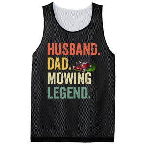 Husband Dad Mowing Legend Lawn Care Gardener Father Funny Mesh Reversible Basketball Jersey Tank