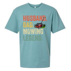 Husband Dad Mowing Legend Lawn Care Gardener Father Funny Sueded Cloud Jersey T-Shirt