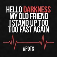 Hello Darkness My Old Friend I Stood Up Too Fast Again Ladies PosiCharge Tri-Blend Wicking Tank