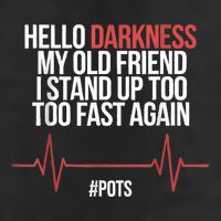 Hello Darkness My Old Friend I Stood Up Too Fast Again Crop Fleece Hoodie