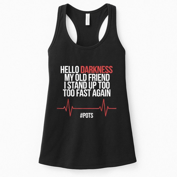 Hello Darkness My Old Friend I Stood Up Too Fast Again Womens Tank Top