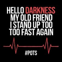 Hello Darkness My Old Friend I Stood Up Too Fast Again Pom Pom 12in Knit Beanie