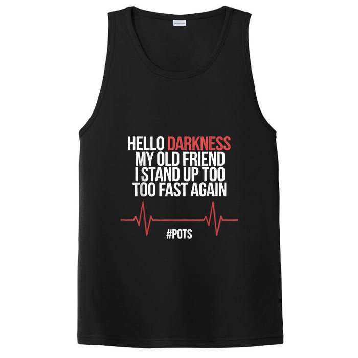 Hello Darkness My Old Friend I Stood Up Too Fast Again PosiCharge Competitor Tank