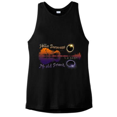 Hello Darkness My Old Friend Solar Eclipse Trending Design Ladies PosiCharge Tri-Blend Wicking Tank