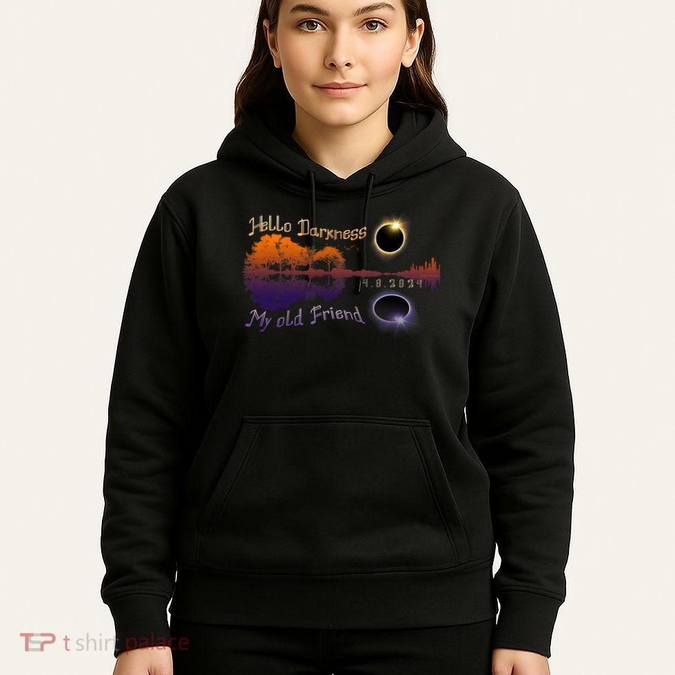 Hello Darkness My Old Friend Solar Eclipse Trending Design Hoodie