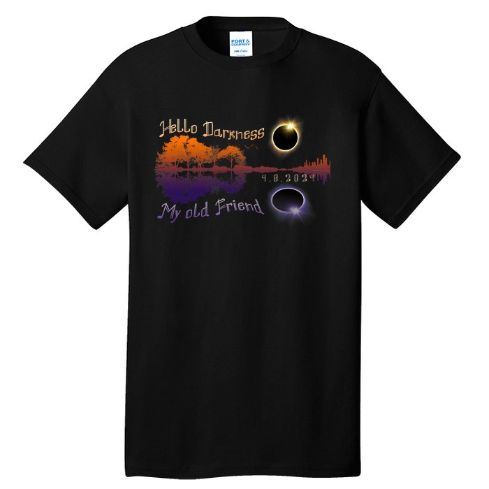 Hello Darkness My Old Friend Solar Eclipse Trending Design Tall T-Shirt