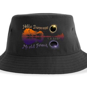 Hello Darkness My Old Friend Solar Eclipse Trending Design Sustainable Bucket Hat