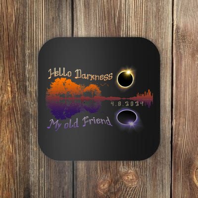 Hello Darkness My Old Friend Solar Eclipse Trending Design Coaster