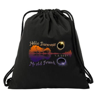 Hello Darkness My Old Friend Solar Eclipse Trending Design Drawstring Bag
