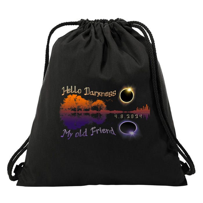 Hello Darkness My Old Friend Solar Eclipse Trending Design Drawstring Bag