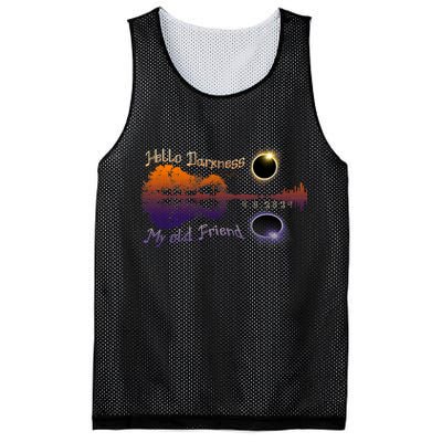Hello Darkness My Old Friend Solar Eclipse Trending Design Mesh Reversible Basketball Jersey Tank
