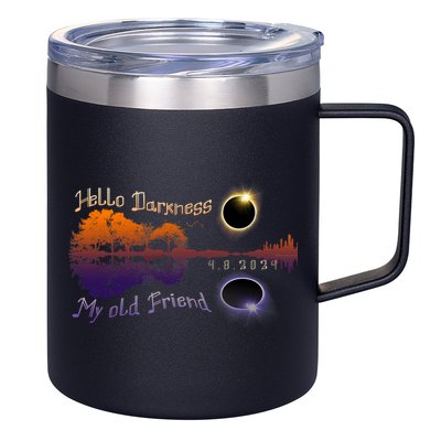 Hello Darkness My Old Friend Solar Eclipse Trending Design 12oz Stainless Steel Coffee Mug