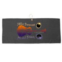 Hello Darkness My Old Friend Solar Eclipse Trending Design Large Microfiber Waffle Golf Towel