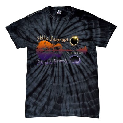 Hello Darkness My Old Friend Solar Eclipse Trending Design Tie-Dye T-Shirt
