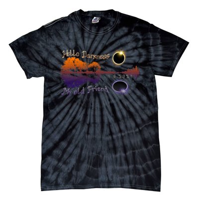 Hello Darkness My Old Friend Solar Eclipse Trending Design Tie-Dye T-Shirt