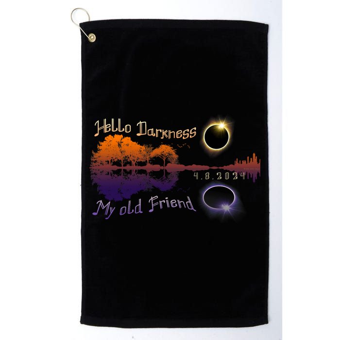 Hello Darkness My Old Friend Solar Eclipse Trending Design Golf Towel