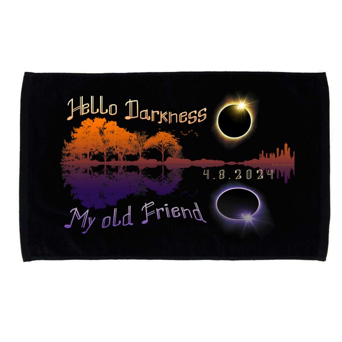 Hello Darkness My Old Friend Solar Eclipse Trending Design Microfiber Hand Towel