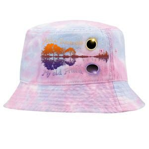 Hello Darkness My Old Friend Solar Eclipse Trending Design Tie-Dyed Bucket Hat