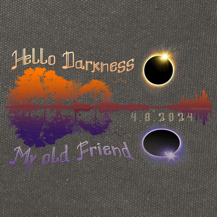 Hello Darkness My Old Friend Solar Eclipse Trending Design Cotton Canvas Backpack