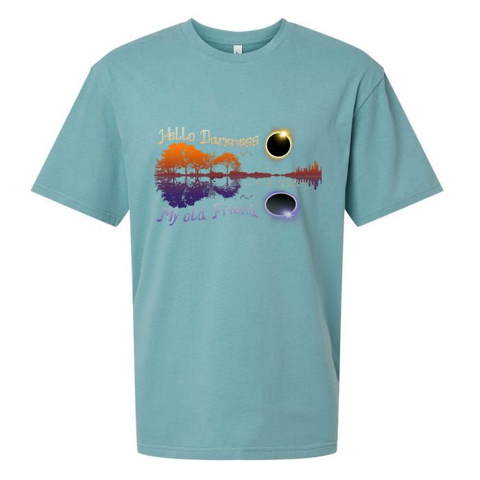Hello Darkness My Old Friend Solar Eclipse Trending Design Sueded Cloud Jersey T-Shirt