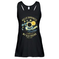 Hello Darkness My Old Friend Solar Eclipse April 8 2024 Ladies Essential Flowy Tank