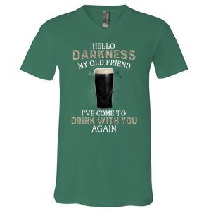 Hello Darkness My Old Friends I've Come To Drink With You Again V-Neck T-Shirt