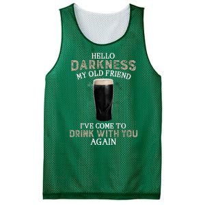 Hello Darkness My Old Friends I've Come To Drink With You Again Mesh Reversible Basketball Jersey Tank