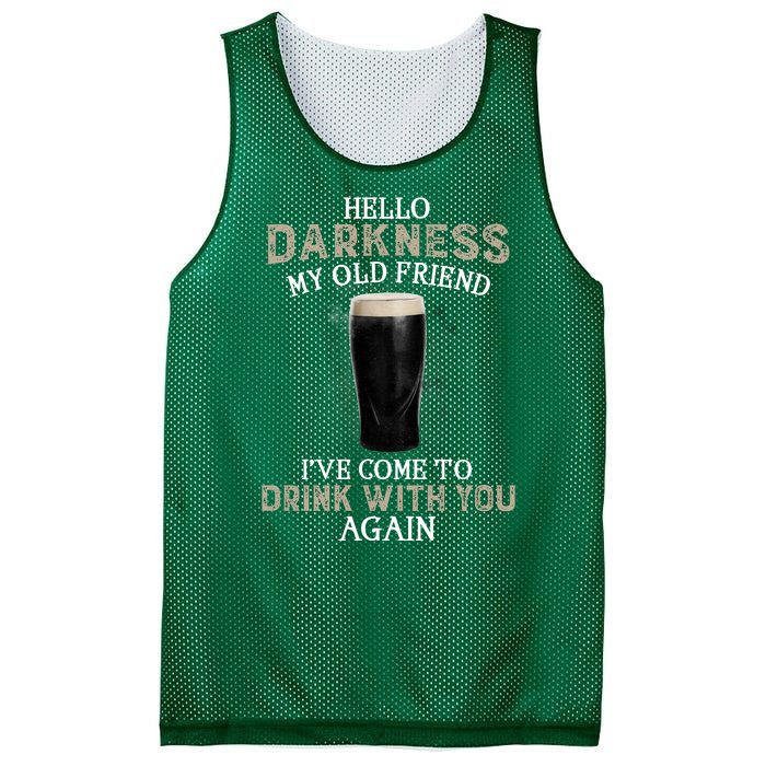 Hello Darkness My Old Friends I've Come To Drink With You Again Mesh Reversible Basketball Jersey Tank