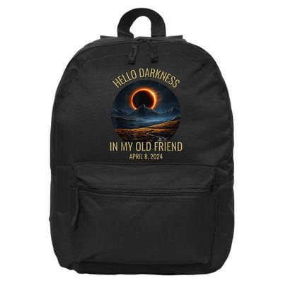 Hello Darkness My Old Friend Solar Eclipse April 08 2024 16 in Basic Backpack