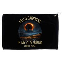 Hello Darkness My Old Friend Solar Eclipse April 08 2024 Grommeted Golf Towel