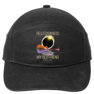 Hello Darkness My Old Friend Solar Eclipse April 08 2024 7-Panel Snapback Hat