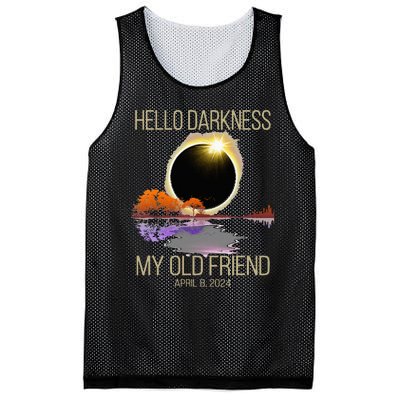 Hello Darkness My Old Friend Solar Eclipse April 08 2024 Mesh Reversible Basketball Jersey Tank