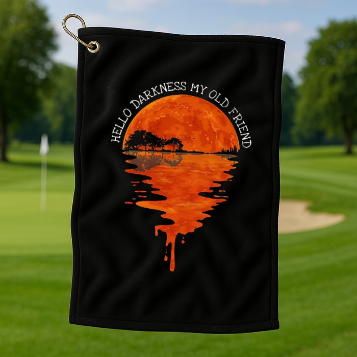 Hello Darkness My Old Friend Hippie Golf Towel