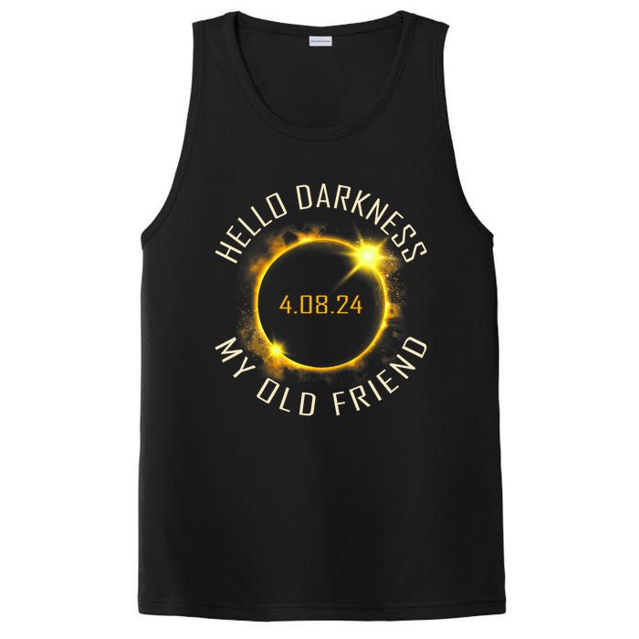 Hello Darkness My Old Friend Solar Eclipse April 08 2024 Gift PosiCharge Competitor Tank