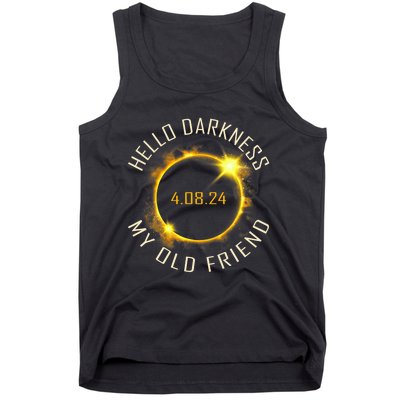 Hello Darkness My Old Friend Solar Eclipse April 08 2024 Gift Tank Top