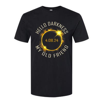 Hello Darkness My Old Friend Solar Eclipse April 08 2024 Gift Softstyle® CVC T-Shirt