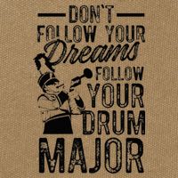 Hilarious Drum Major Saying Fun School Marching Band Art Cotton Canvas Backpack