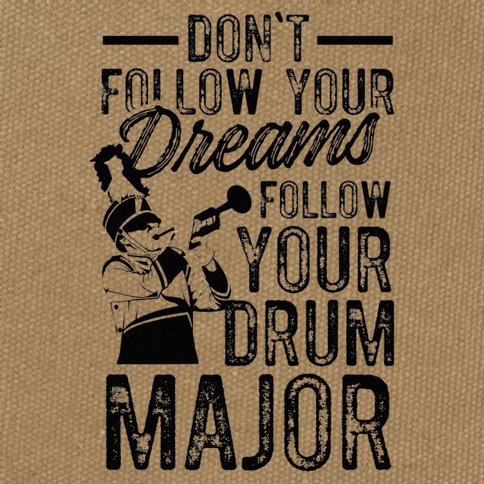 Hilarious Drum Major Saying Fun School Marching Band Art Cotton Canvas Backpack