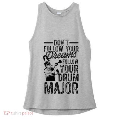 Hilarious Drum Major Saying Fun School Marching Band Art Ladies PosiCharge Tri-Blend Wicking Tank