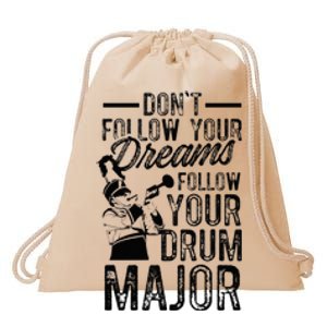 Hilarious Drum Major Saying Fun School Marching Band Art Drawstring Bag