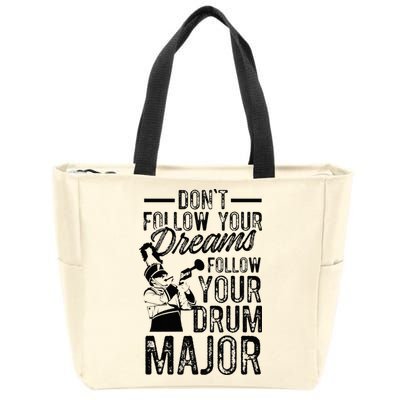 Hilarious Drum Major Saying Fun School Marching Band Art Zip Tote Bag
