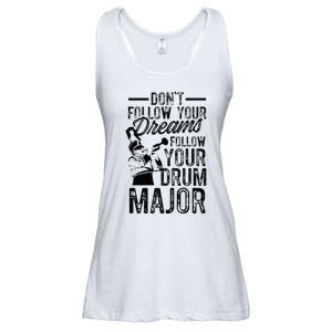 Hilarious Drum Major Saying Fun School Marching Band Art Ladies Essential Flowy Tank