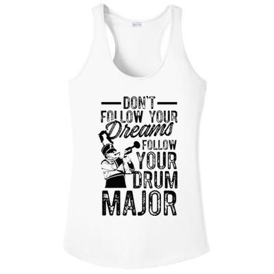 Hilarious Drum Major Saying Fun School Marching Band Art Ladies PosiCharge Competitor Racerback Tank