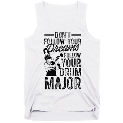 Hilarious Drum Major Saying Fun School Marching Band Art Tank Top