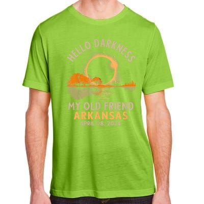 Hello Darkness My Old Friend Total Eclipse 2024 Arkansas Adult ChromaSoft Performance T-Shirt